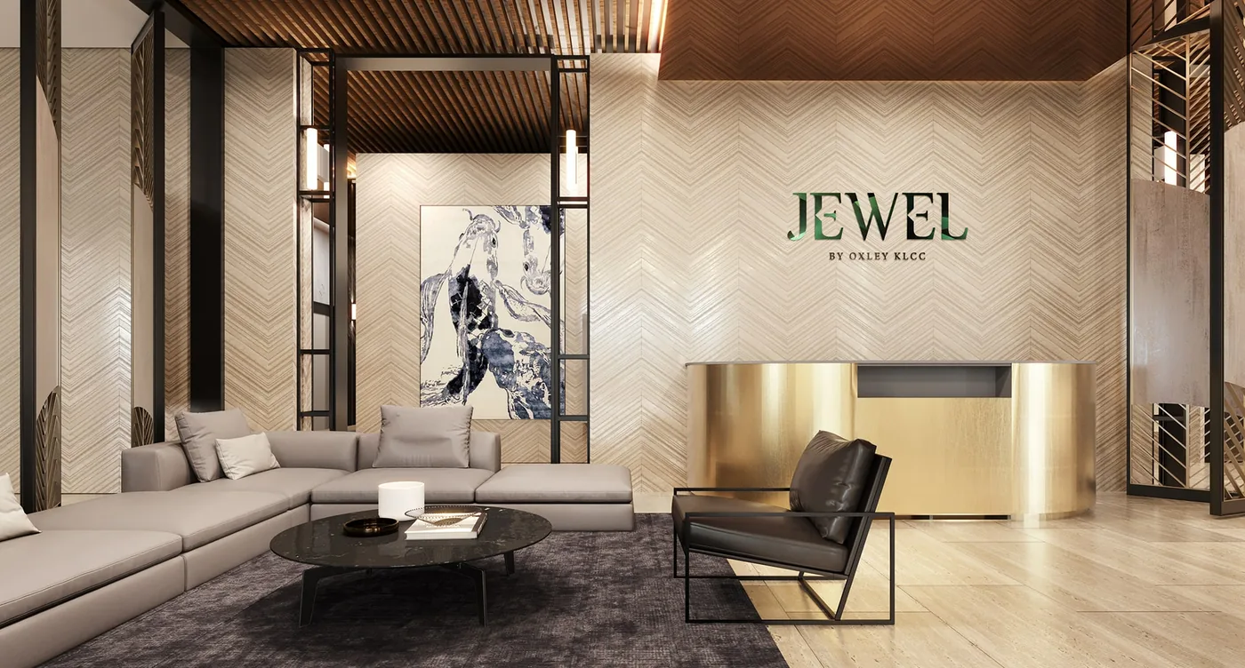 Jewel residences lobby lounge at Oxley Towers KLCC